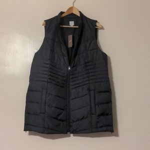 J.jill black down vest size LT